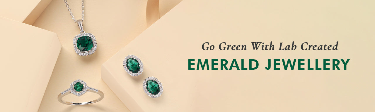 Mobile Banner of Emerald jewellery for women