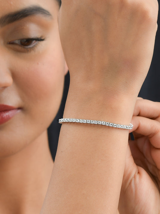 American Diamond Tennis Bracelet For Women-2