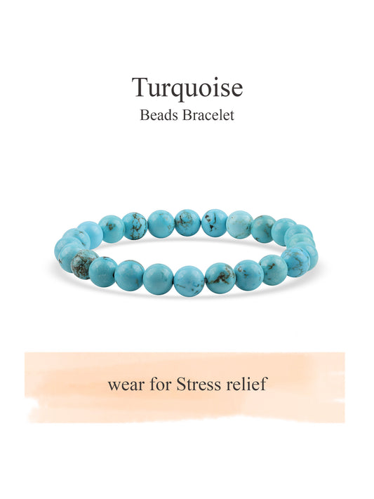 Natural Composite Turquoise Beads Bracelet