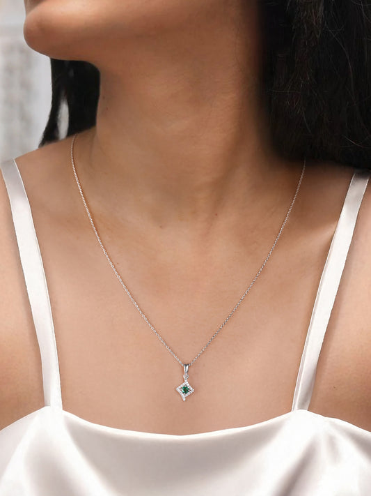 Glamourous Green Emerald Pendant
