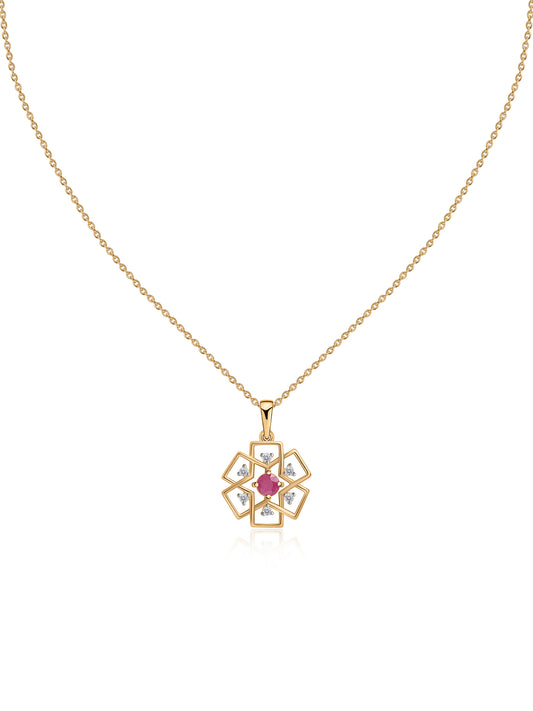 Eternal Bloom Natural Ruby Pendant