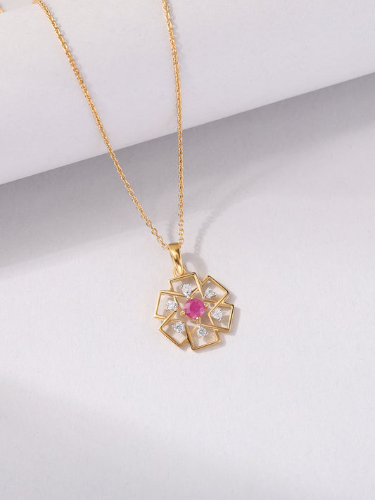 Eternal Bloom Natural Ruby Pendant