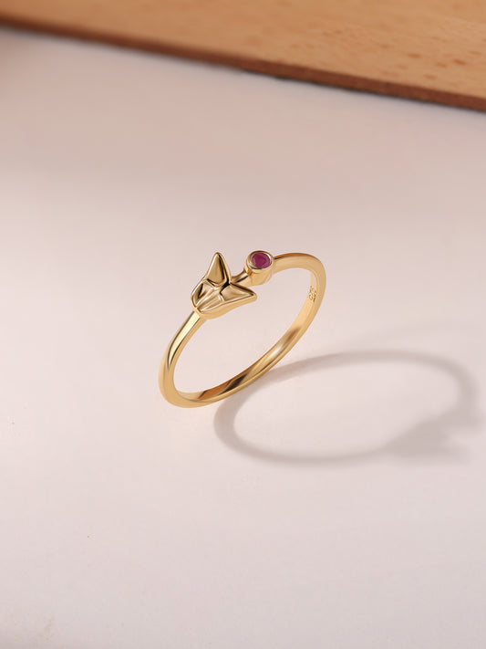 Natural Ruby Muse Butterfly Ring