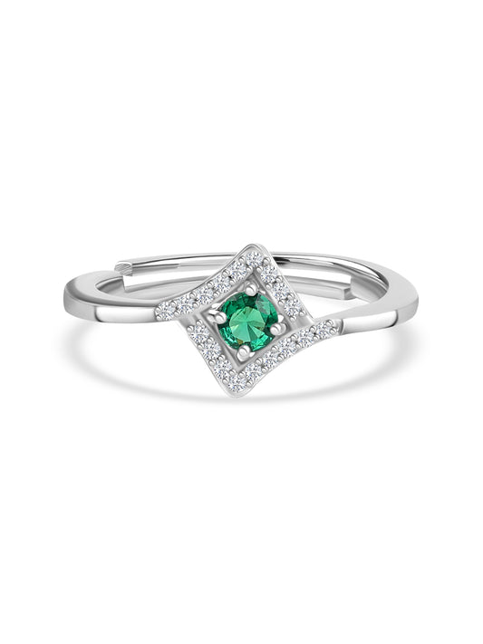 Glamourous Green Emerald Ring