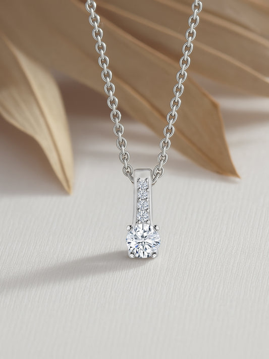 0.5 Carat American Diamond Solitaire Pendant For Women