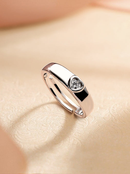 0.2 Carat Heart Solitaire Ring For Women