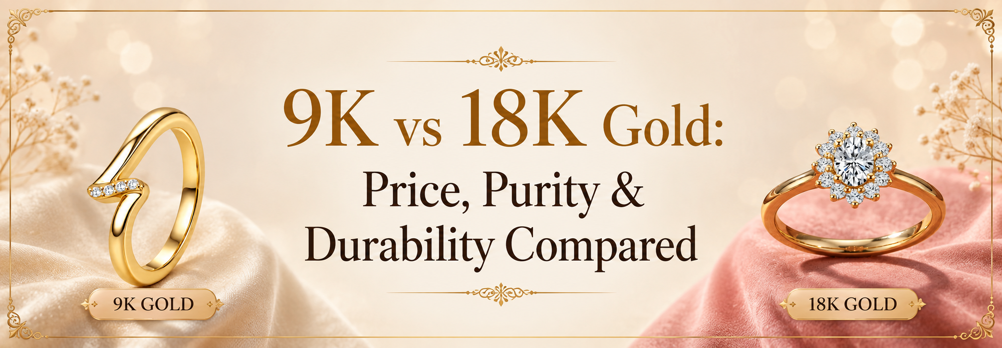 9K vs 18K Gold: Price, Purity & Durability Compared
