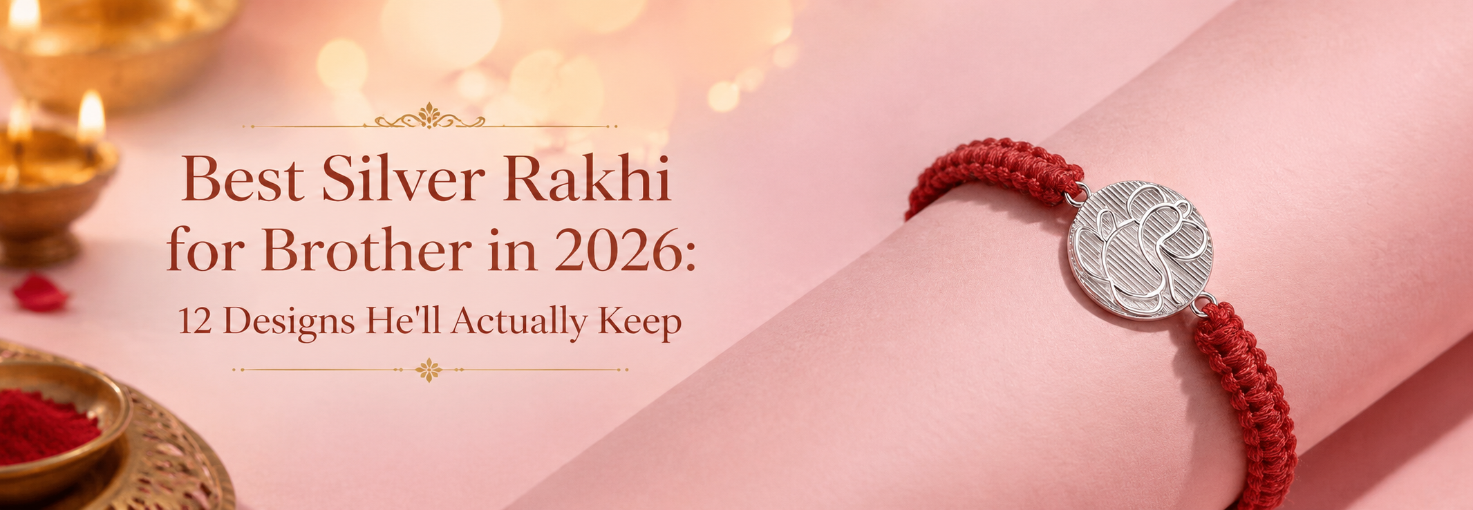 Best silver rakhi for brother 2026 featuring 12 rakhi designs with traditional red thread