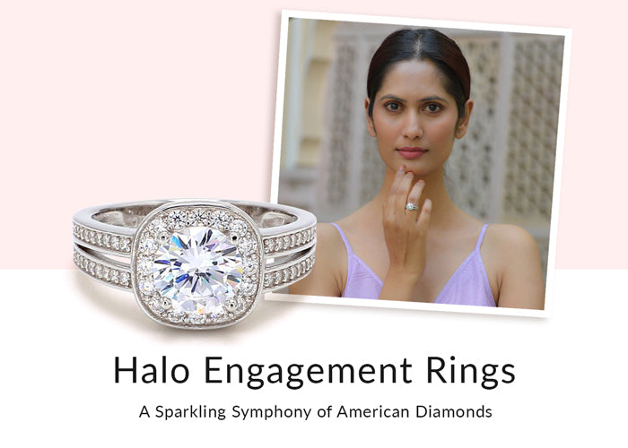 Halo Engagement Rings: A Sparkling Symphony of American Diamonds