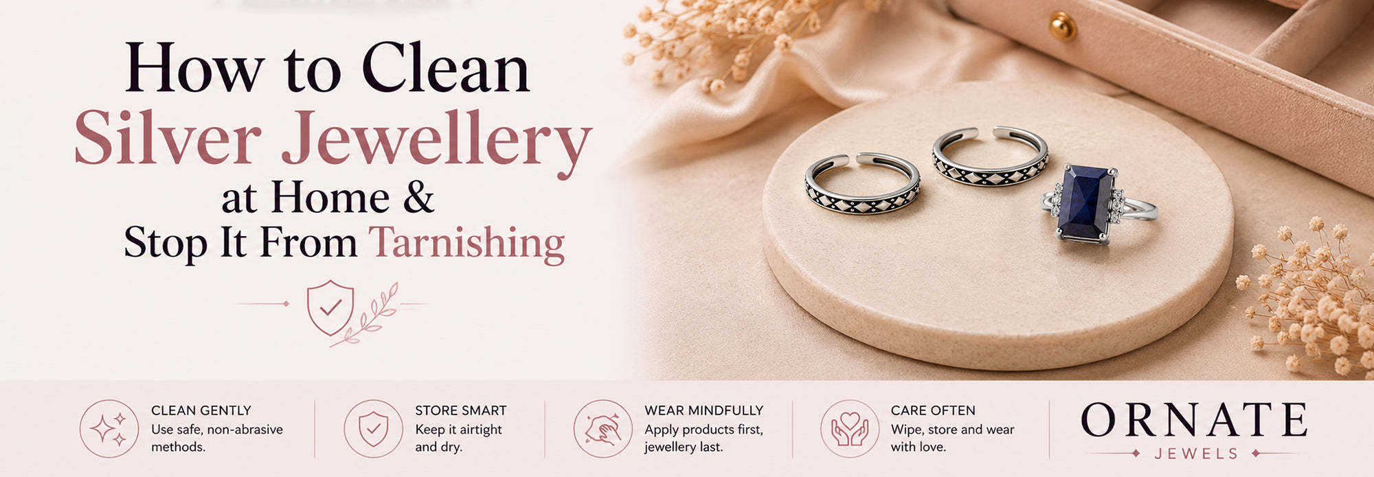 How to clean silver jewellery at home | Silver tarnish removal | Silver jewelry cleaning guide