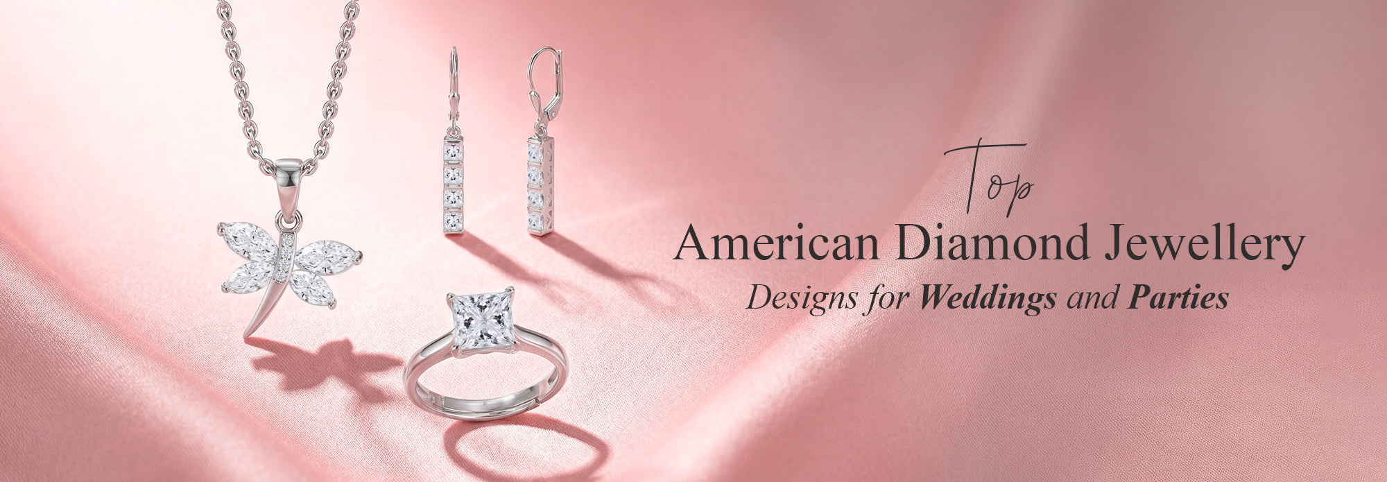 Top American Diamond Jewellery Designs for Weddings and Parties