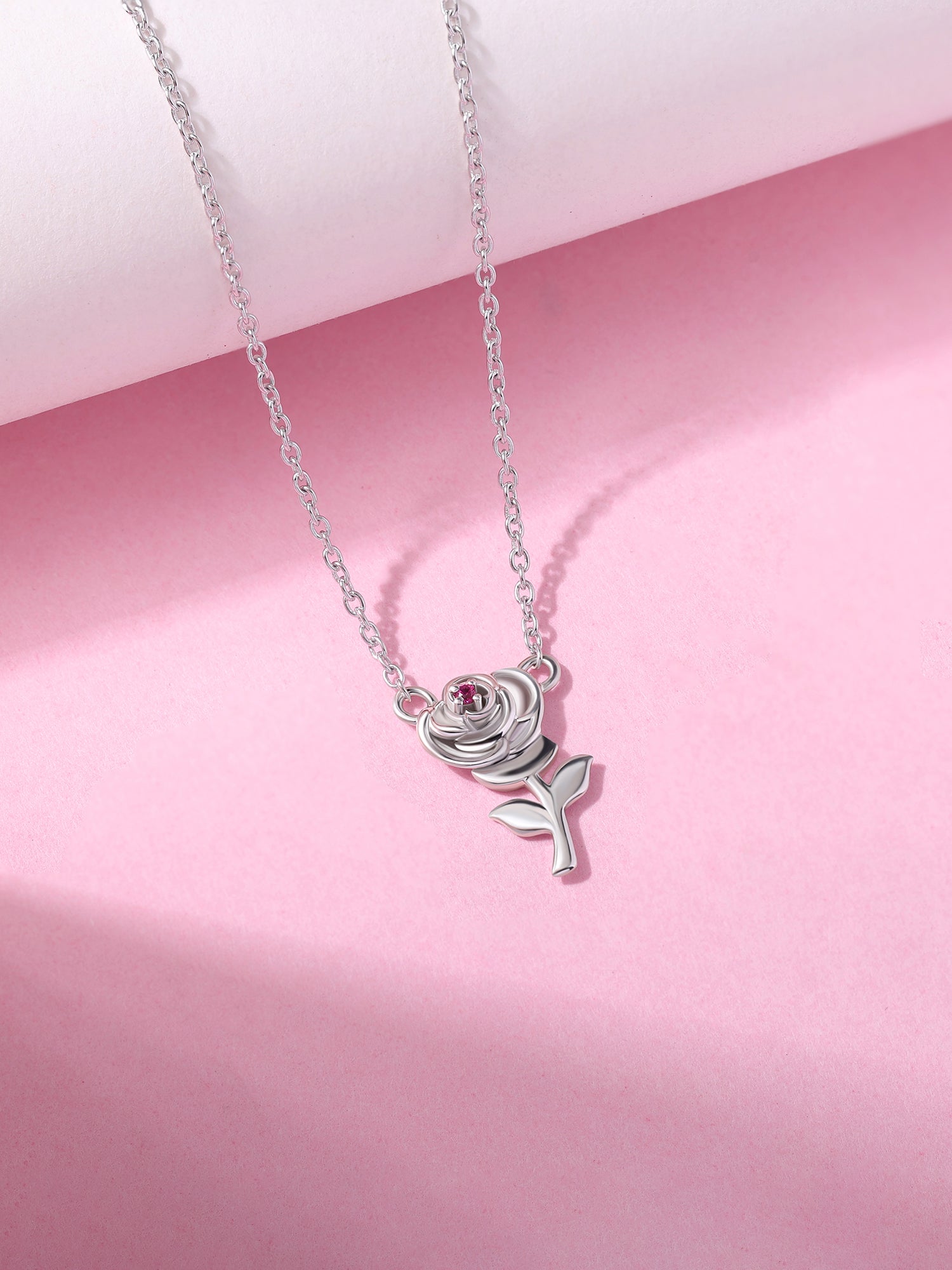 Love in Bloom Silver Valentine Necklace