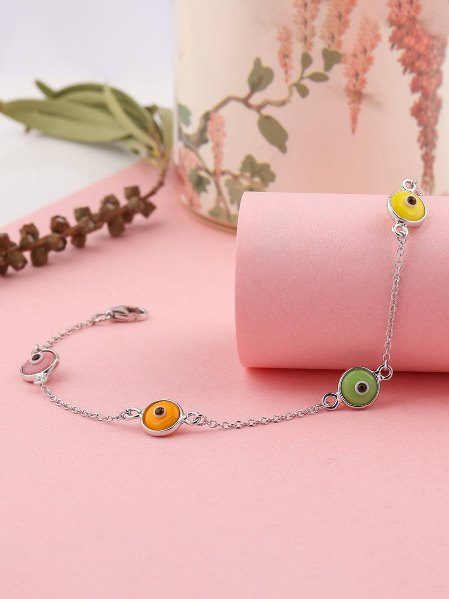 925 Silver Evil Eye Bracelet: Attraction and – Ornate