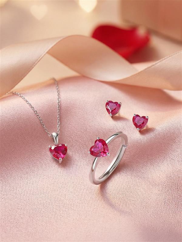 Valentine Lovestruck Heart Jewellery Gift Set