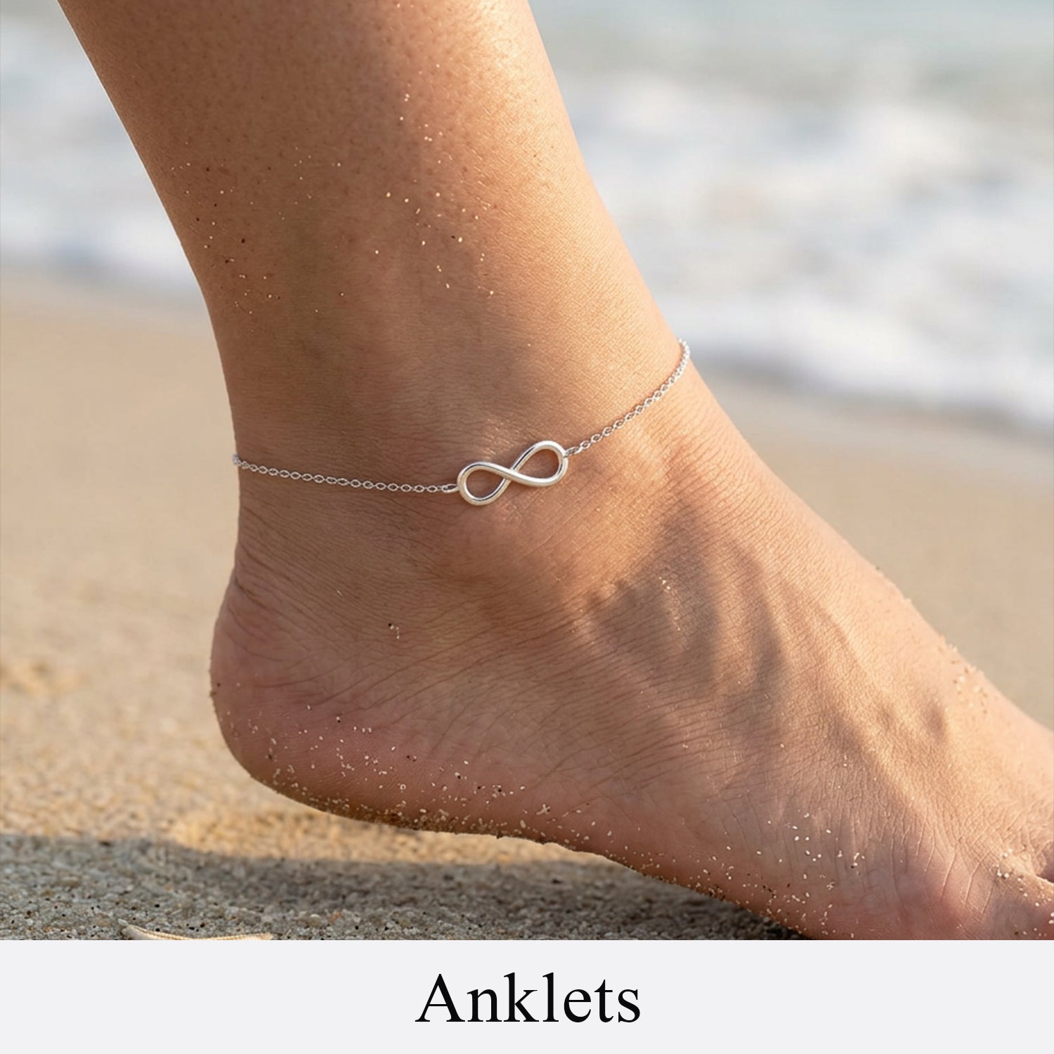 Stylish silver anklet for you