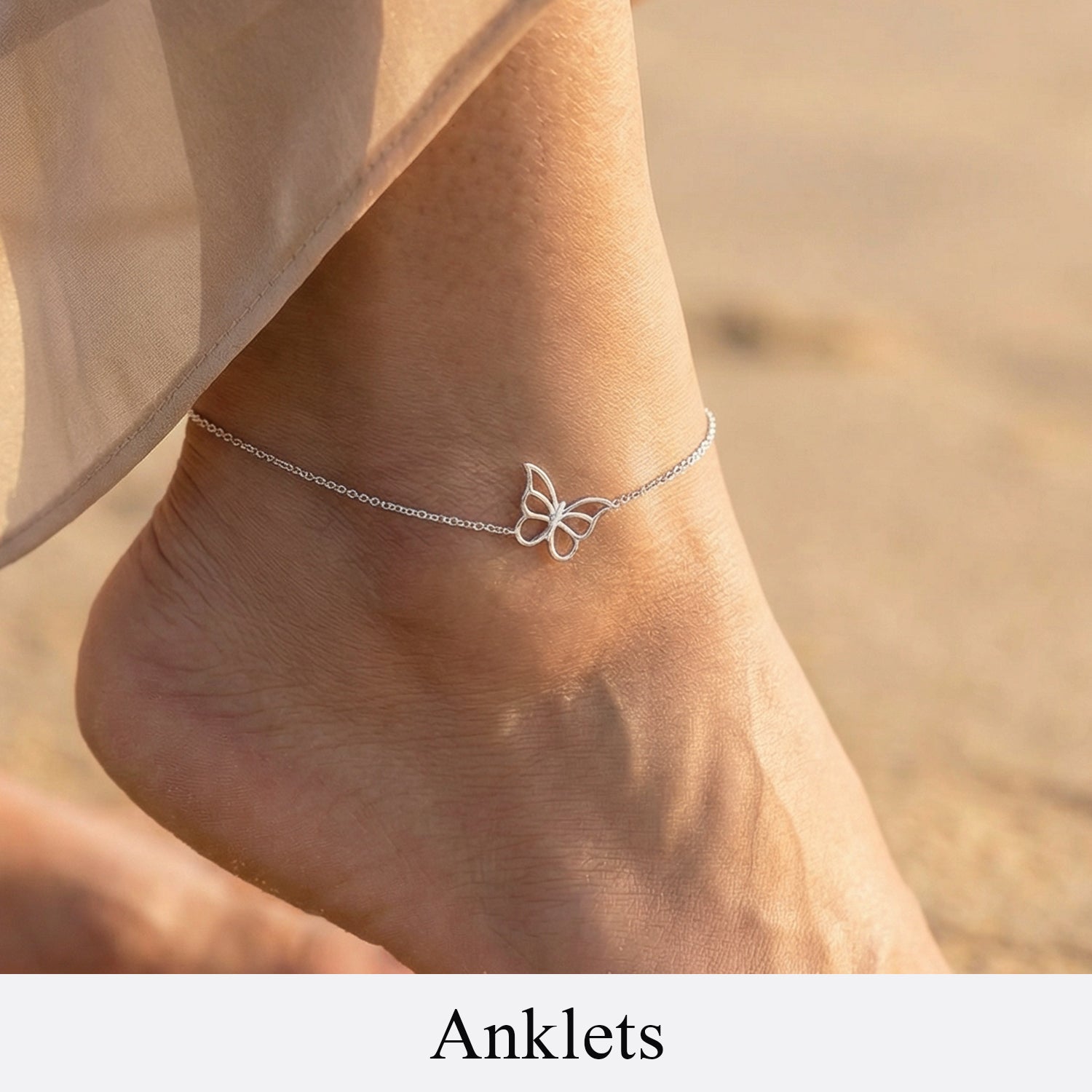 Stylish silver anklet for you
