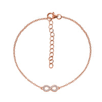 Forever Shine Infinity American Diamond Rose Gold Bracelet