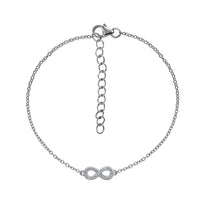 Forever Shine Infinity American Diamond Silver Bracelet
