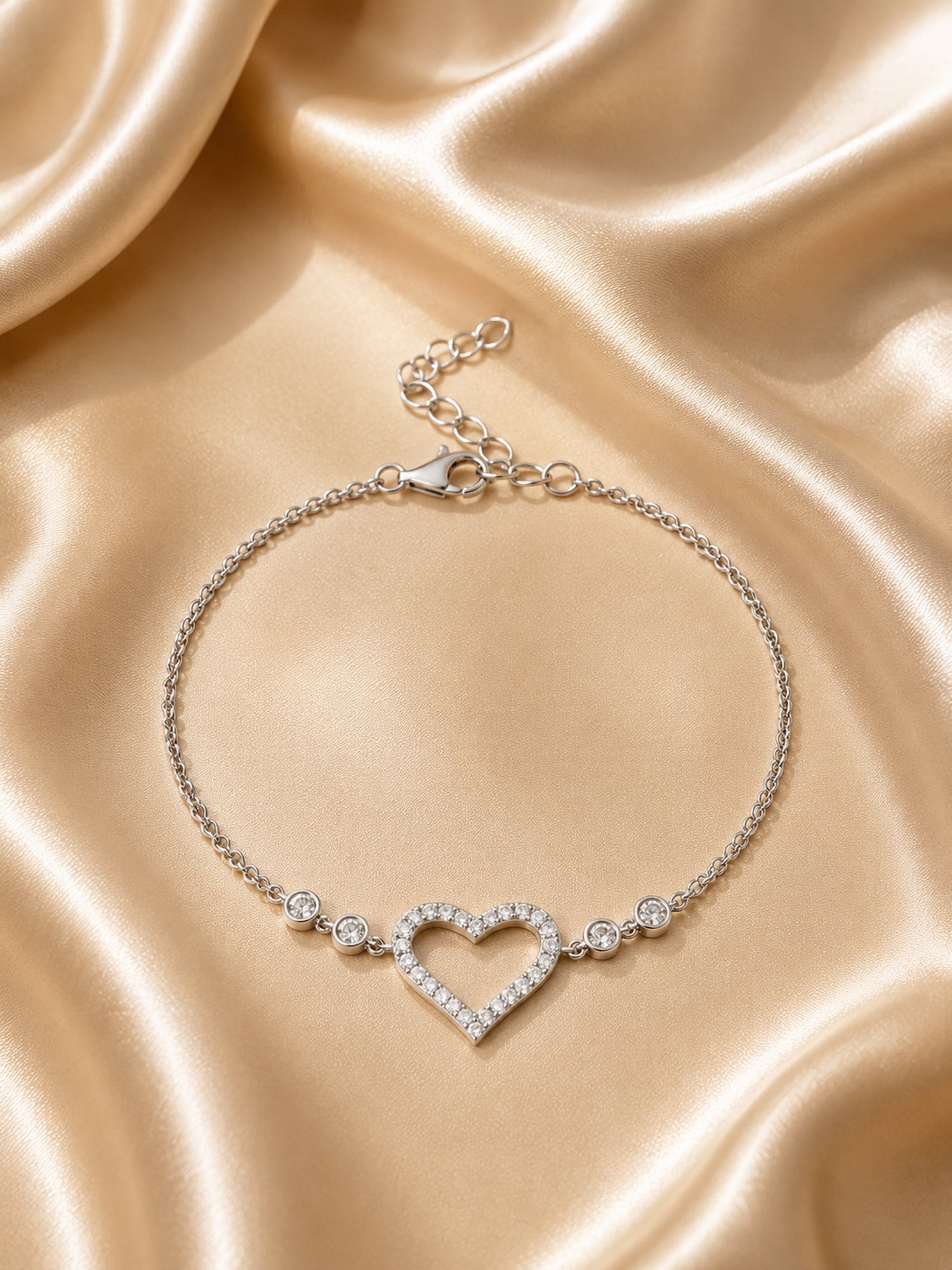 Love Knot American Diamond Silver Bracelet