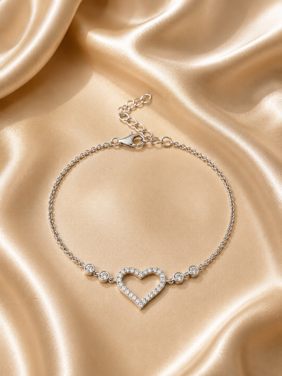 Love Knot American Diamond Silver Bracelet