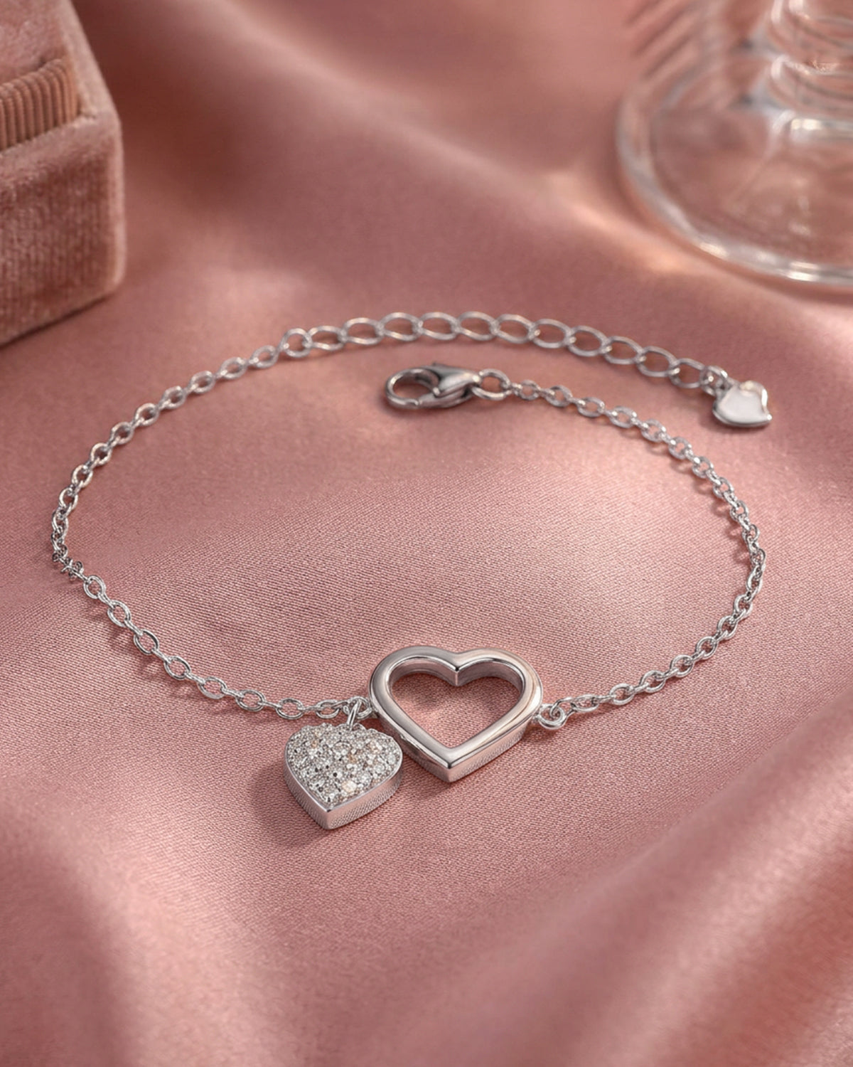 Charming Heart Silver Bracelet