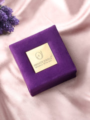 Natural African Amethyst Drop Gold Earrings