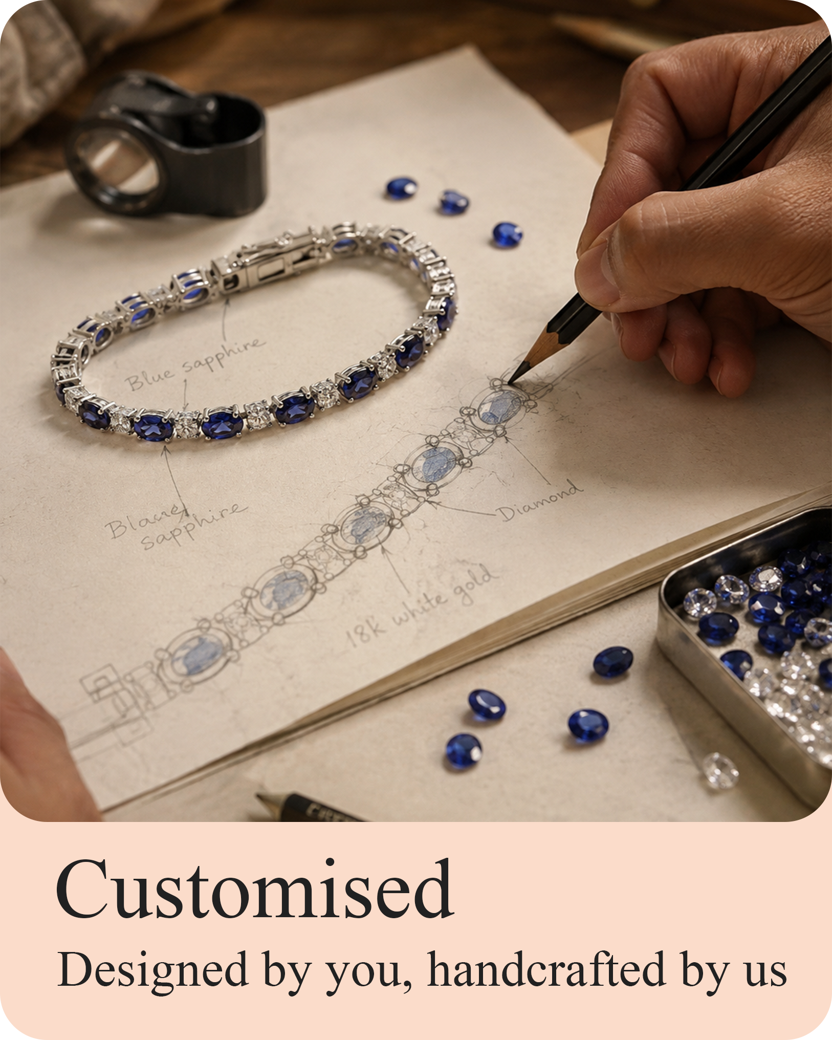 Design your own custom Jewellery, handcrafted jewelry service consultation