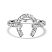 Lucky Horseshoe 925 Silver Ring for Women