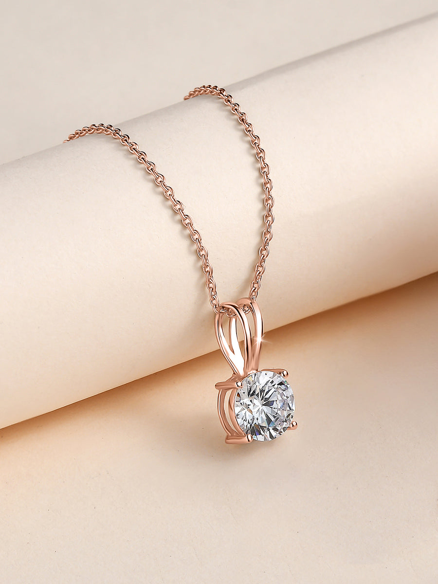Latest American Diamond Solitaire Pendant Necklace at the Best