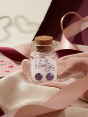 1 Carat Blue Sapphire Solitaire Stud Earrings