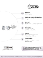 1 Carat AAA Grade American Diamond Look Solitaire Stud Earrings Made With 925 Silver
