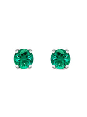 1 Carat Emerald Dailywear Solitaire Studs