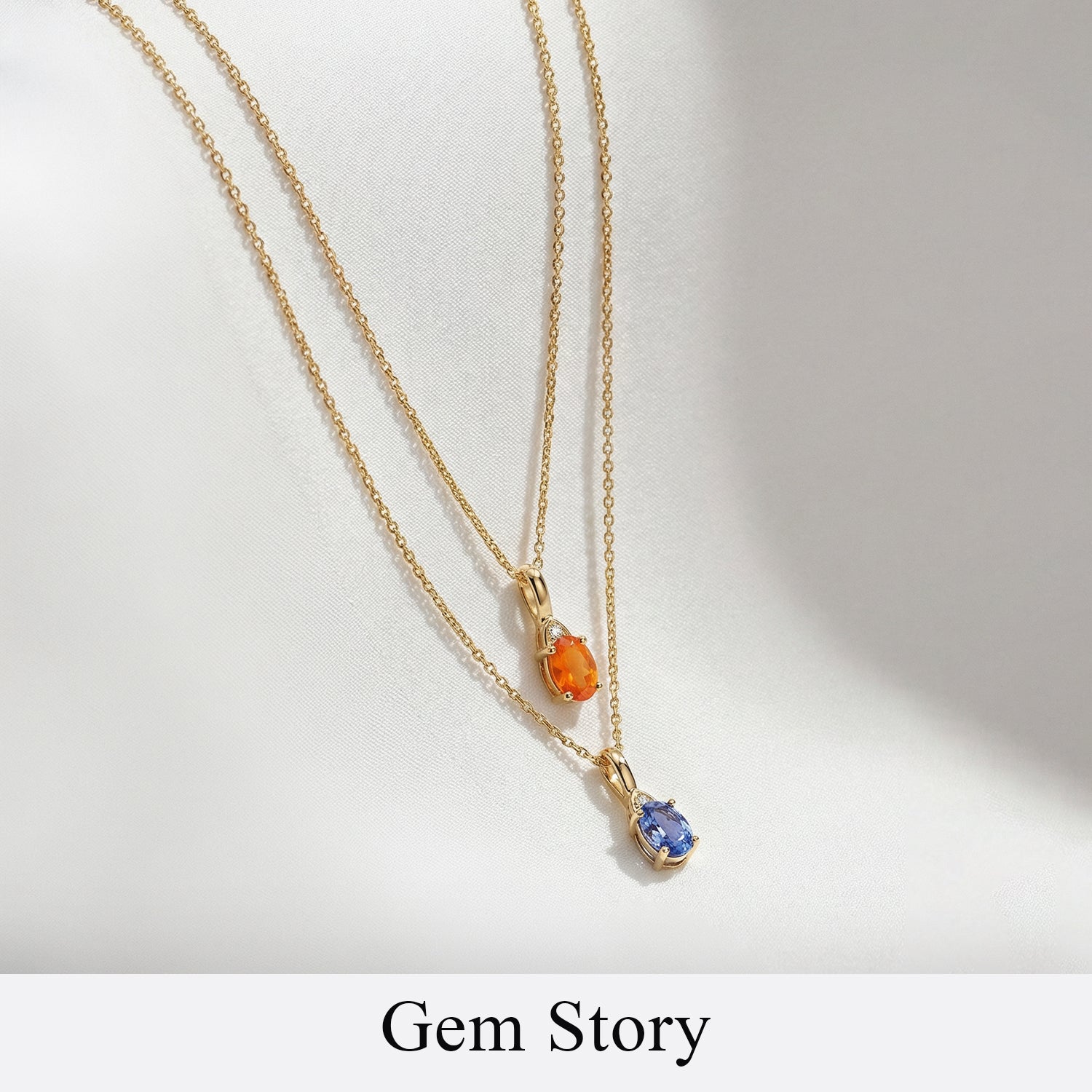 Natural Gesmtone Neckalce with Gold & Silver