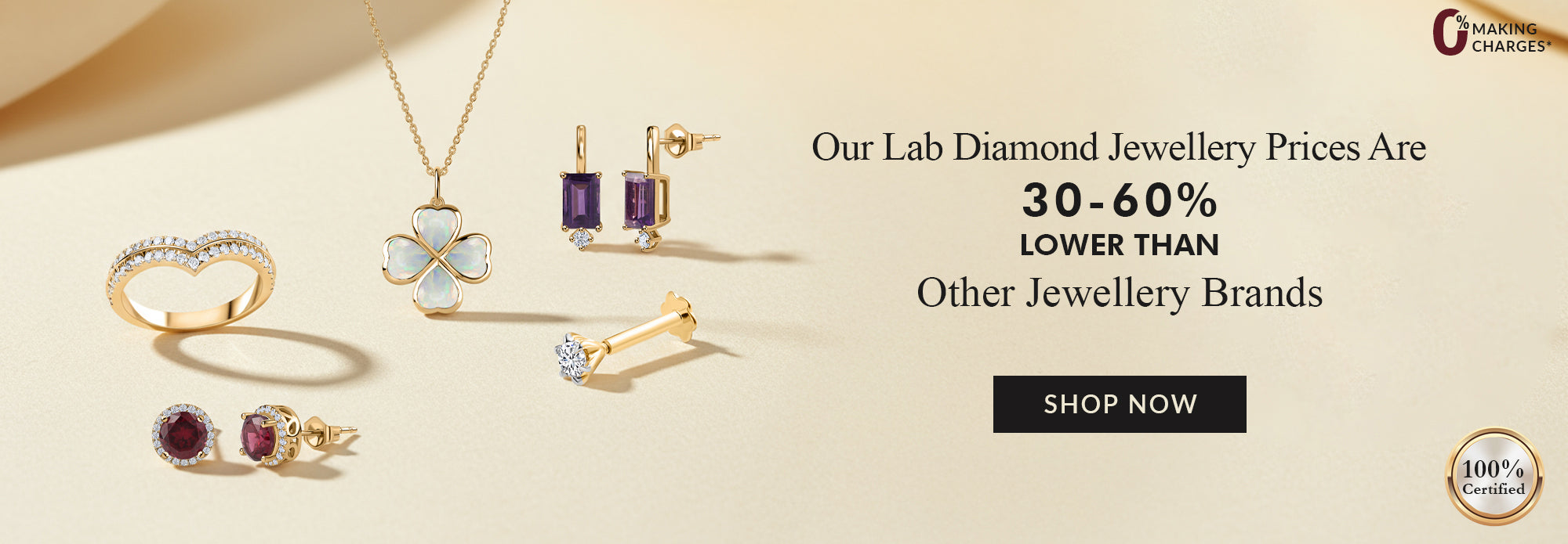 Lab Grown diamond jewellery gifts at Lowest Prices