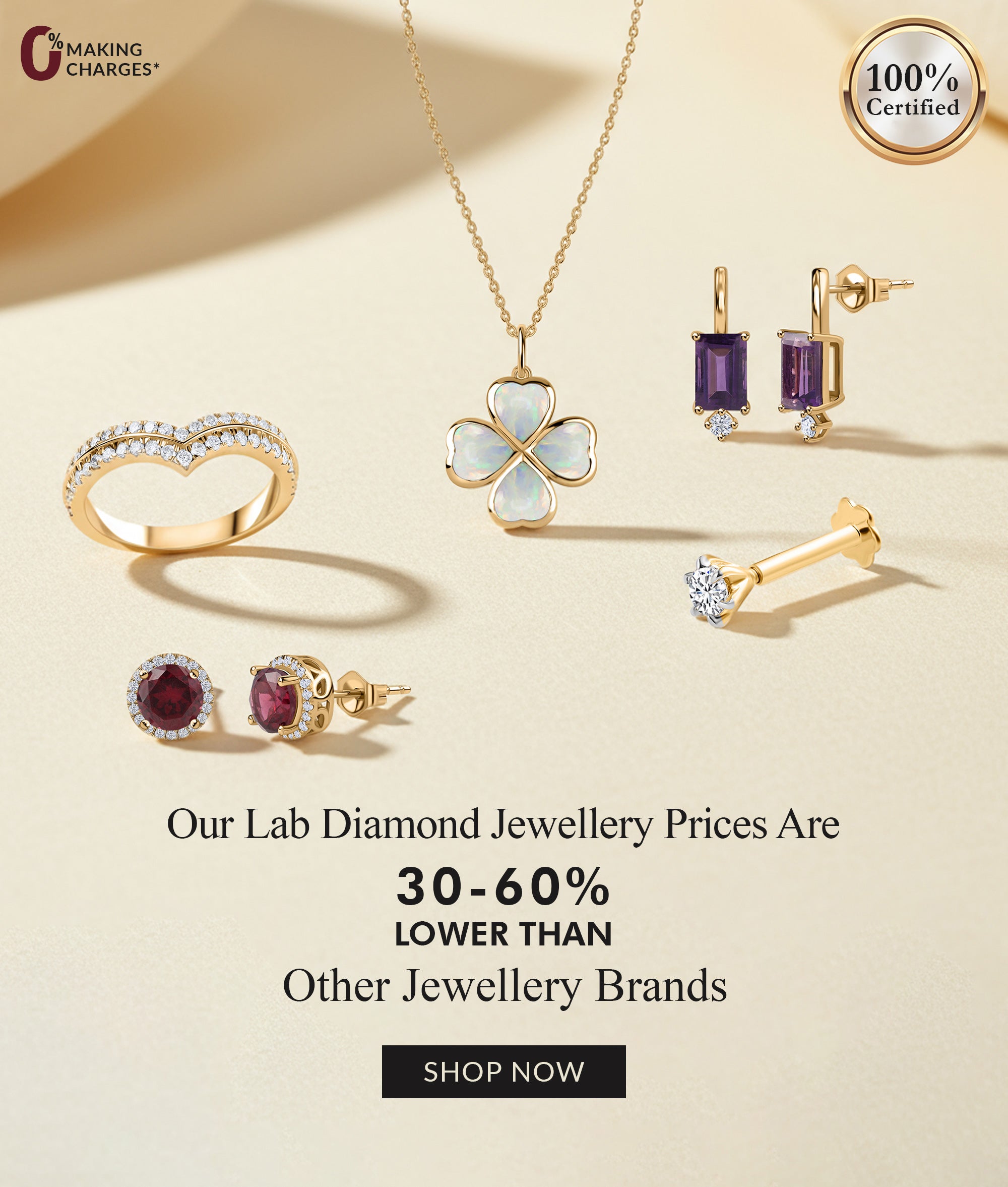 Lab Grown diamond jewellery gifts at Lowest Prices
