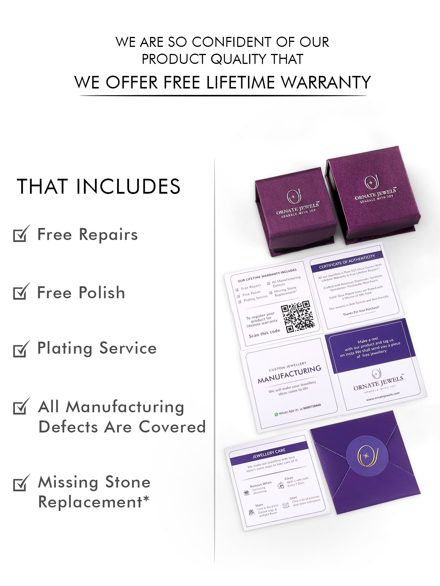 Free Lifetime Warranty Certificate
