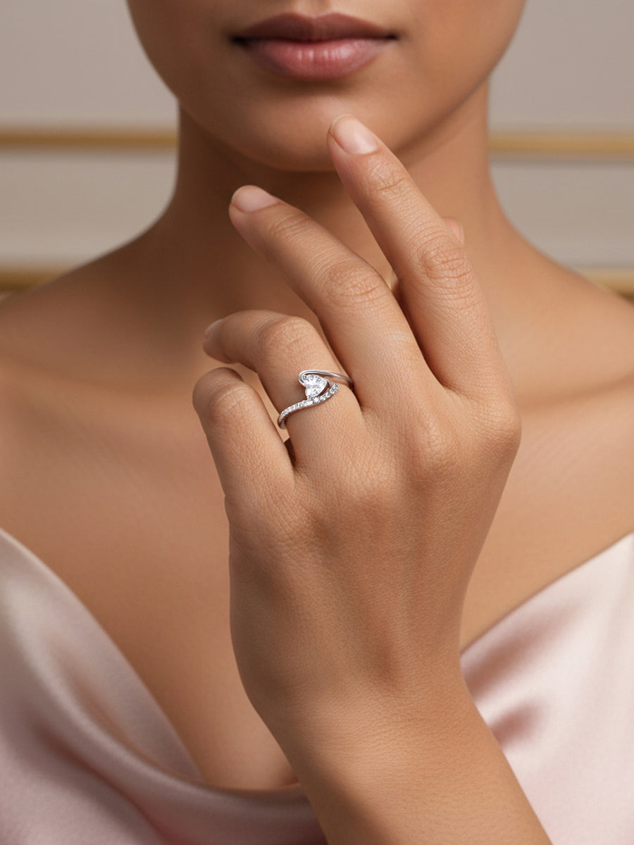 Heart Silver Ring For Women