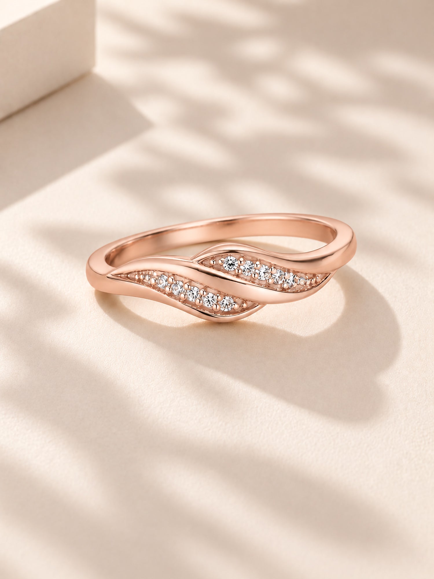 In Love Simple Band Rose Gold Plated Ring For Women