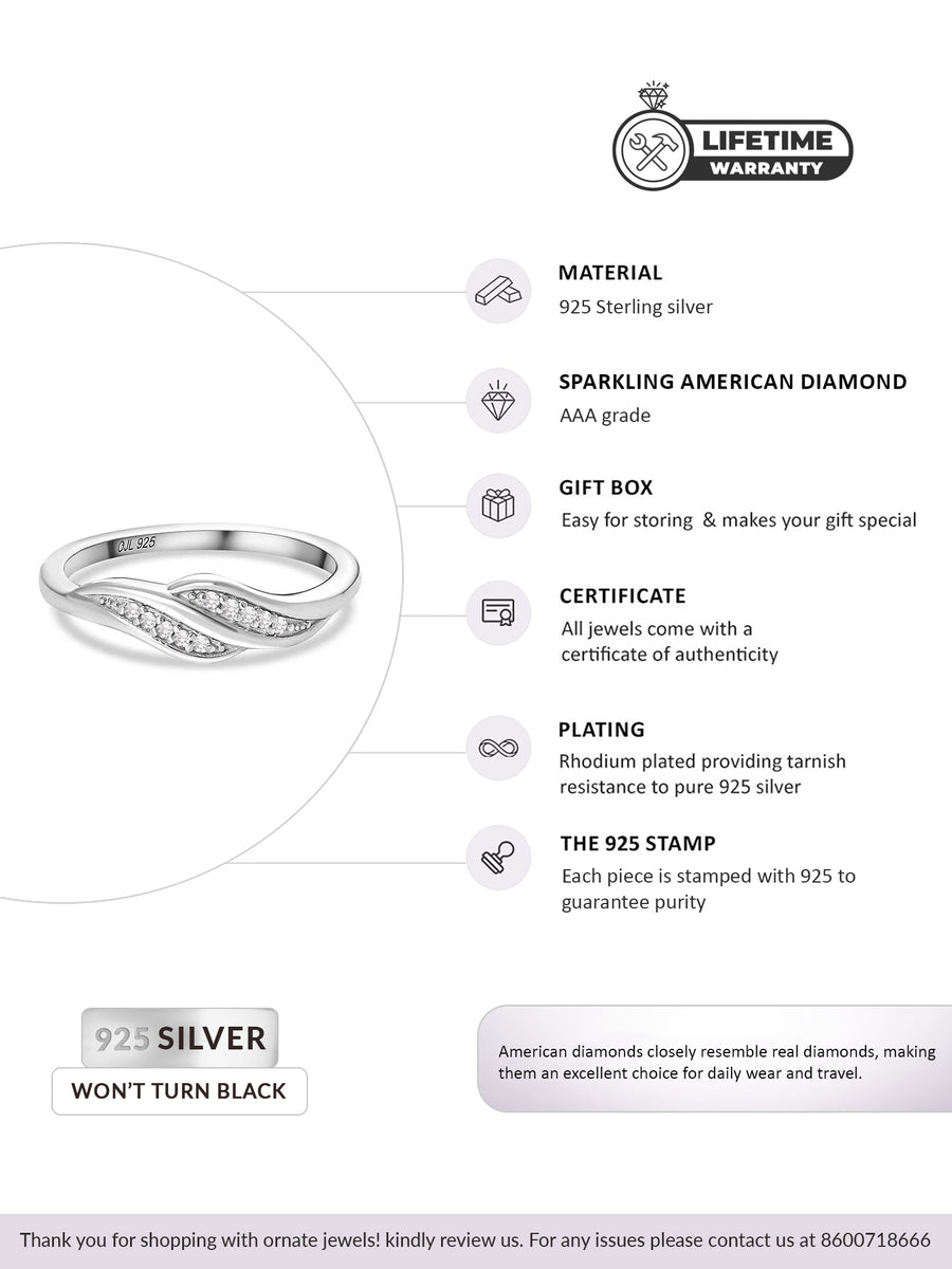 Simple Band Ring Designs In Silver Ornate Jewels - Main Image