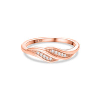 In Love Simple Band Rose Gold Plated Ring For Women