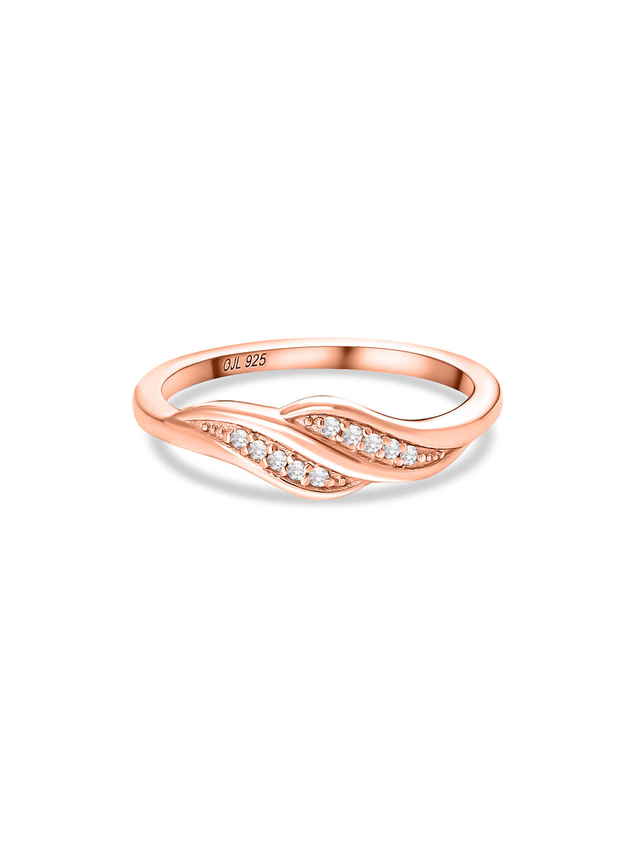 In Love Simple Band Rose Gold Plated Ring For Women