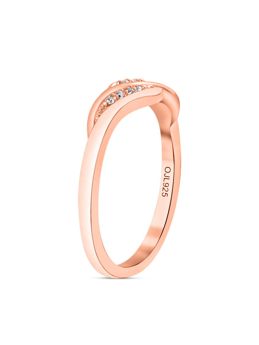 In Love Simple Band Rose Gold Plated Ring For Women