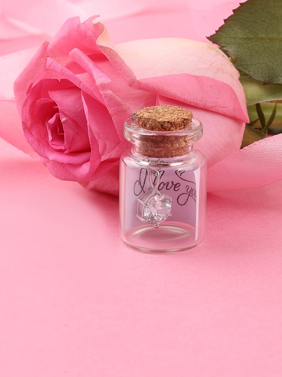 Silver Classic 2 Carat American Diamond Solitaire Pendant