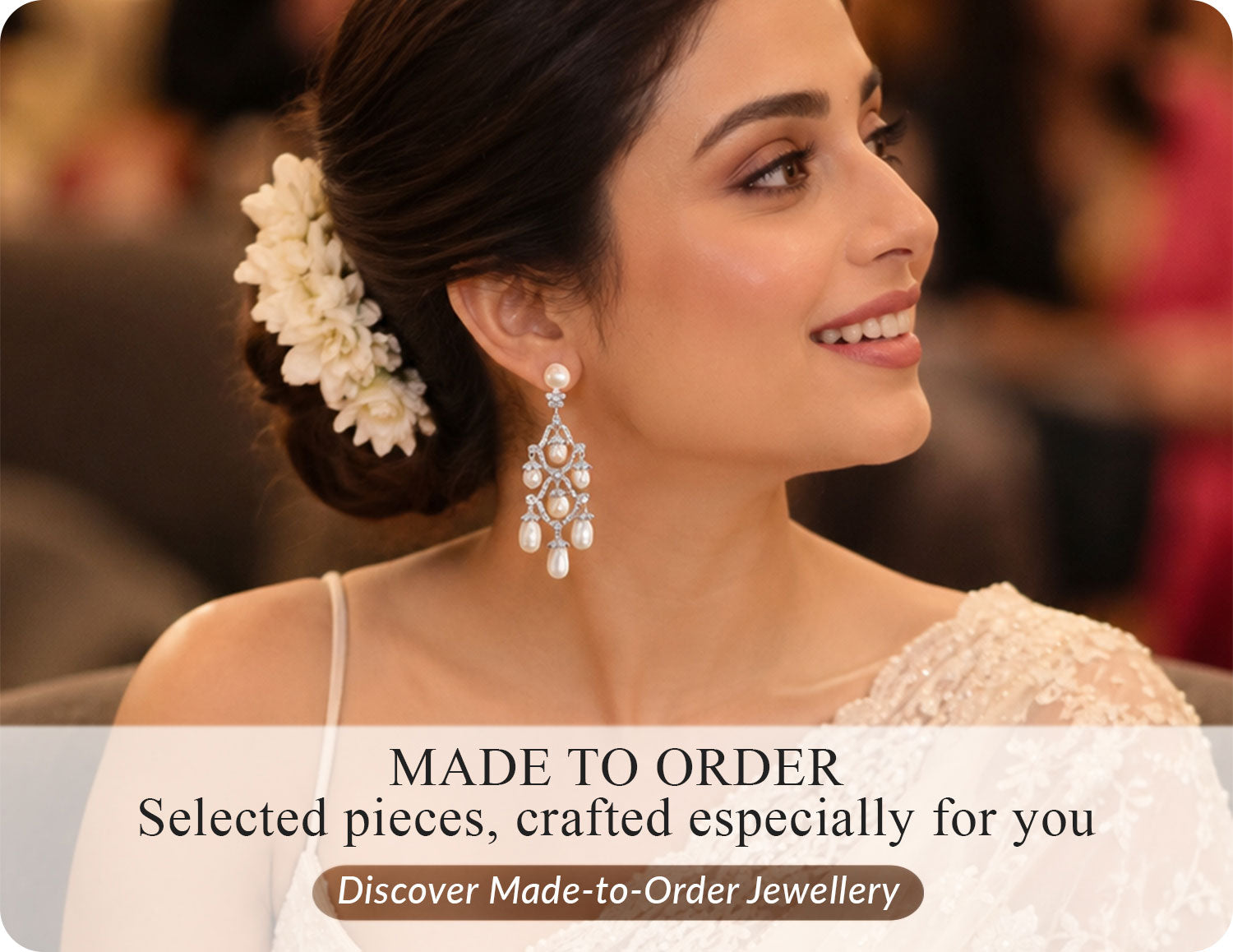 Made to Order Jewellery - custom pearl diamond chandelier earrings, bridal jewelry design service