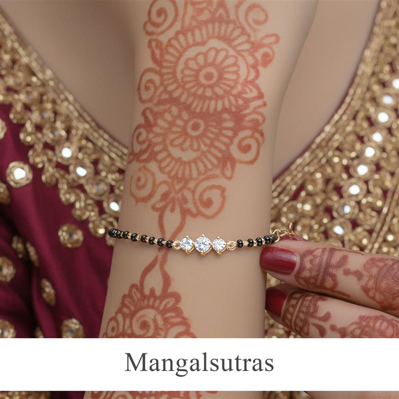 Silver mangalsutras for women