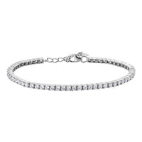 American Diamond Silver Tennis Bracelet for Women