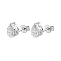 1 Carat American Diamond Sterling Silver Studs In Pear Shape