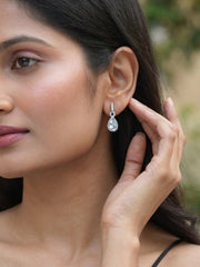 American Diamond Infinity Dangle Earrings
