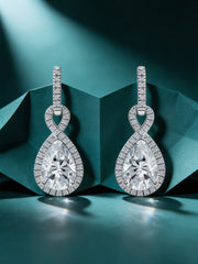 American Diamond Infinity Dangle Earrings