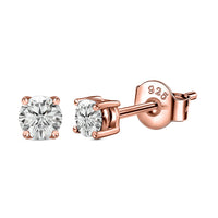 American Diamond Rose Gold Solitaire Studs For Women